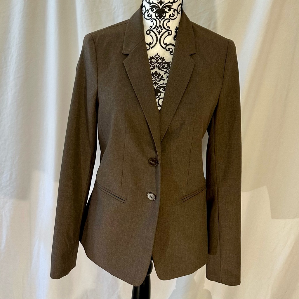 Nwot The Limited Collection 2-Button Jacket In Heather Brown - Size 4 Tall